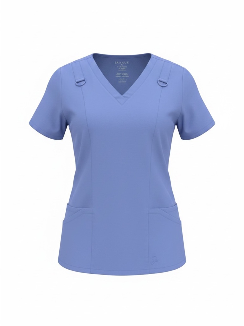 Jaanuu D-Ring 5 Pocket V Neck Scrub Top - sz Small